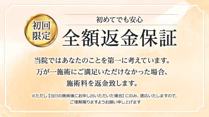 全額返金保証